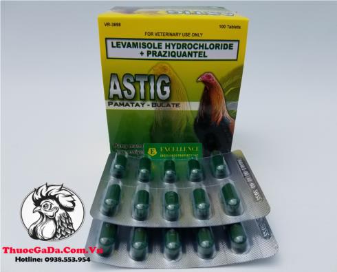 Thuốc Tẩy Giun ASTIG Chuyên Sổ Lãi Loại Bỏ Các Ký Sinh Gây Hại Cho Gà - 1 Vỉ 10 Viên
