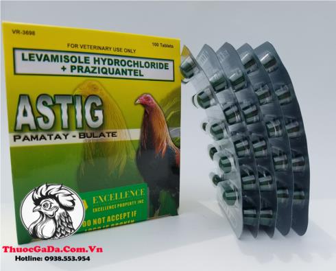 Thuốc Tẩy Giun ASTIG Chuyên Sổ Lãi Loại Bỏ Các Ký Sinh Gây Hại Cho Gà - Hộp 100 Viên