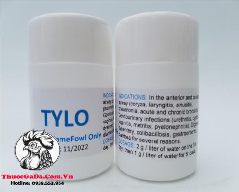 Thuốc Trị Bệnh Cho Gà TYLO - Phòng Và Chữa Các Bệnh Về Đường Ruột, Hô Hấp - Hủ 20gram
