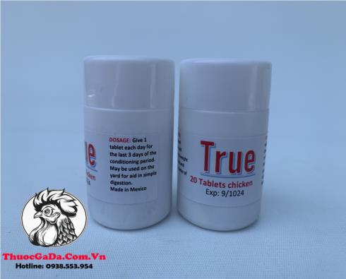 Thuốc Bệnh Cho Gà Đá TRUE Trị Các Chứng Đầy Hơi, Không Tiêu, Chướng Diều Hiệu Quả - Hủ 20 Viên
