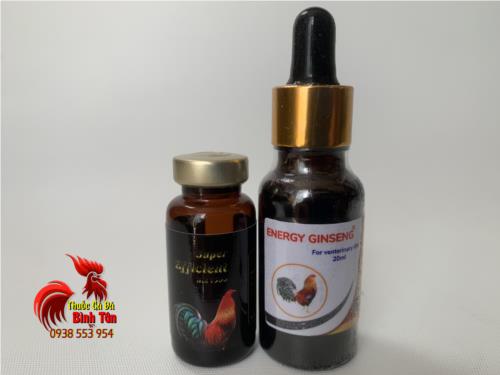 Combo 2 Chai Thuốc Nuôi Gà Đá Cung Cấp Dinh Dưỡng Nạp Pin, Tăng Bo Tốt Cho Gà B12 7500 (10ml) Và GINSENG (20ml)