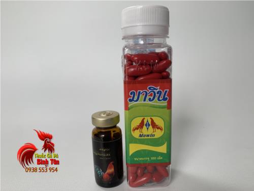 Bộ Đôi Thuốc Nuôi Gà Đá MAWIN (100viên) Và B12 7500 (10ml) Chiến Kê Hồng Hào, Tăng Năng Lượng