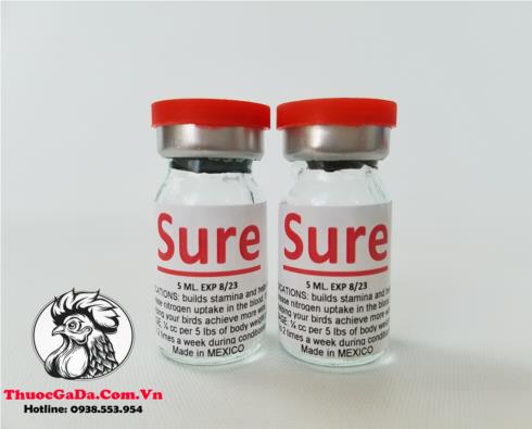 Thuốc Nuôi Gà Đá SURE Của Mexico Hổ Trợ Chiến Kê Chống Mệt Mỏi, Tỉnh Táo Tinh Thần - Chai 10ml